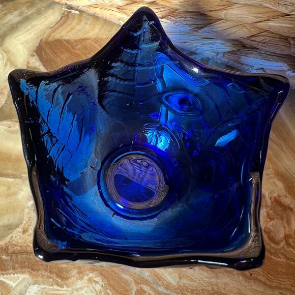 Colbolt Blue Leaf Votive/Small Dish - Picture 6 of 6